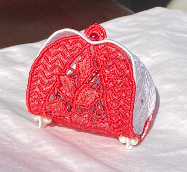 Gift Box - FSL (Free Standing Lace) Embroidered Gift Box size Small: 2.5 x 3 inch