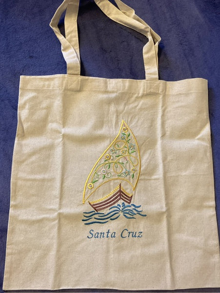 Embroidered Tote/HandBag - Design #3 Santa Cruz Boat