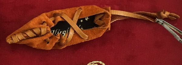 Opincute Breloc / Opanak Keychains, Genuine Leather with Romanian Tricolor Ribbon