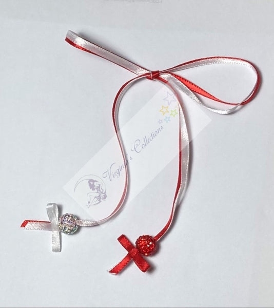 Unique Martishor String with Beaded Ball Tassels