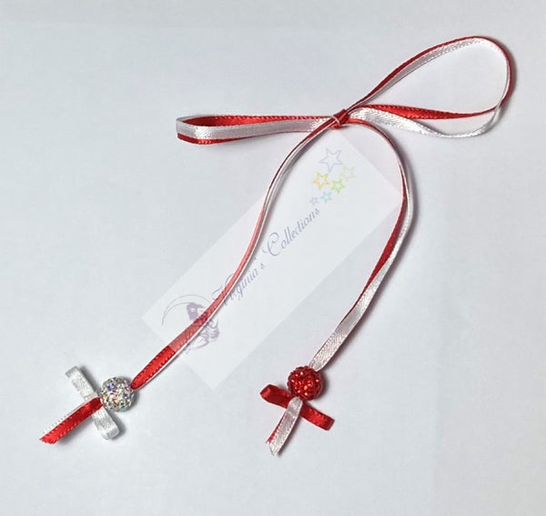 Unique Martishor String with Beaded Ball Tassels